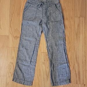 Athleta Retreat Linen Wide Leg Pant, Size 4, Grey Heather